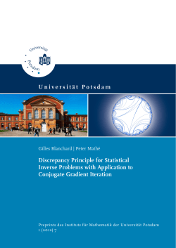 Discrepancy Principle for Statistical Inverse Problems with