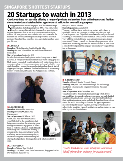 20 Startups to watch in 2013