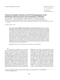 Temporal Population Genetics and COI Phylogeography of the