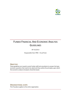 FUNBIO FINANCIAL AND ECONOMIC ANALYSIS GUIDELINES