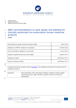 QRD recommendations on pack design and - EMA
