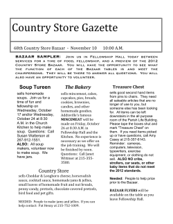 Country Store Gazette - Addisville Reformed Church