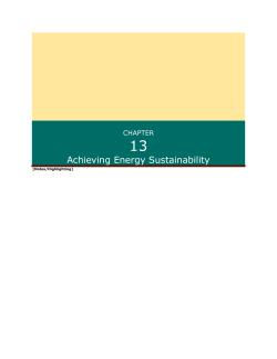 Chapter 13 Achieving Energy Sustainability
