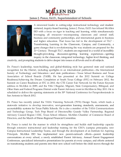 Dr. James Ponce - McAllen Independent School District