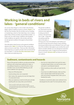 information sheet - Horizons Regional Council