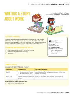 Writing a story about Work