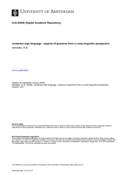 Jordanian sign language - UvA-DARE
