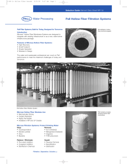 Pall Hollow Fiber Filtration Systems