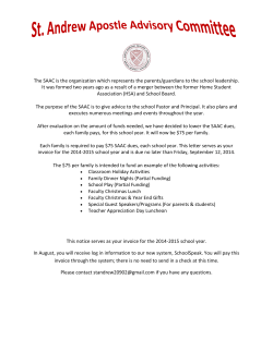The SAAC is the organization which represents the parents