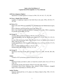Index to the Oral History of Captain David McCampbell, U.S. Navy