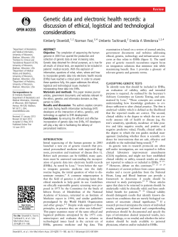 Genetic data and electronic health records: a discussion of ethical