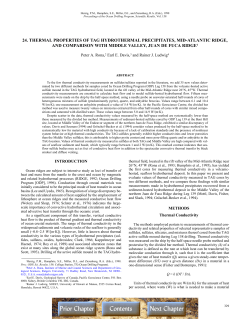 24. Thermal properties of TAG hydrothermal precipitates, Mid
