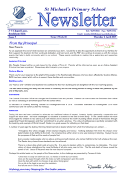 2015-Issue-5-2-April-Term-1 - St Michael`s Baulkham Hills