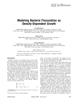 Modeling bacteria flocculation as density