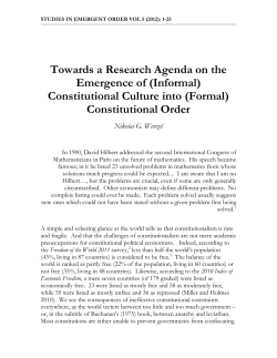 Constitutional Culture into (Formal)
