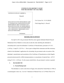 Memorandum Opinion