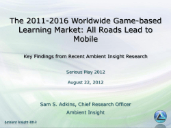 Ambient Insight: The 2011-2016 Worldwide Game