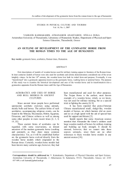 STUDIES IN PHYSICAL CULTURE AND TOURISM Vol. 14, No. 1