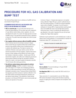 Procedure for HCL Gas Calibration and Bump Test