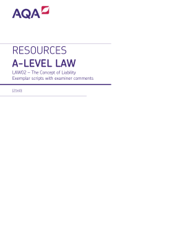 A-level Law Exemplar scripts with examiner commentaries