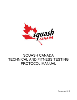 squash canada technical and fitness testing