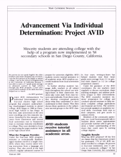 Advancement Via Individual Determination: Project AVID