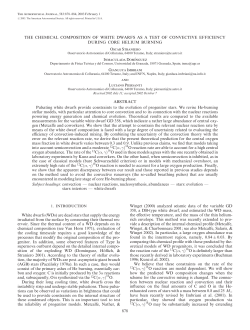 THE CHEMICAL COMPOSITION OF WHITE DWARFS AS A TEST