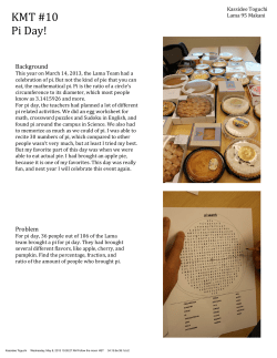 KMT #10 Pi Day! - Kapalama Campus