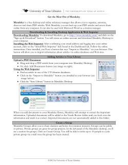 Get the Most Out of Mendeley Mendeley Downloading