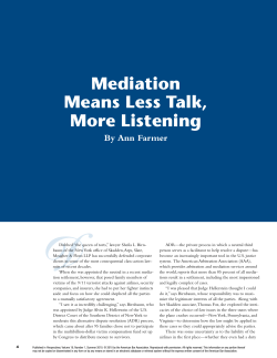 Mediation Means Less Talk, More Listening