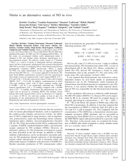Nitrite is an alternative source of NO in vivo