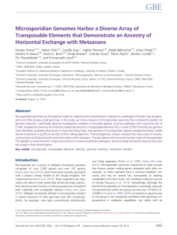 Microsporidian Genomes Harbor a Diverse Array