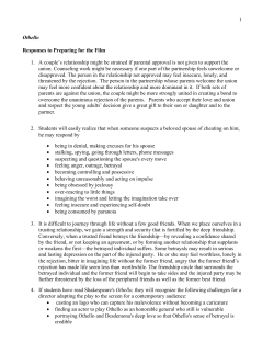 Othello responses - El Camino College