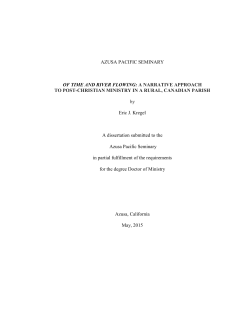 Of Time and River Flowing- Doctorate Dissertation