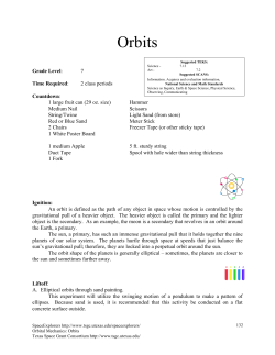 Orbits - Texas Space Grant Consortium