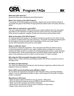 GPA FAQs
