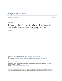 Influence of the Third-Term Issue: The Roosevelt and Willkie