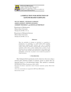 a simple test for detection of length-biased sampling