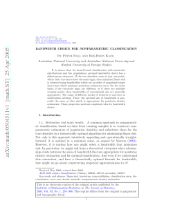 Bandwidth choice for nonparametric classification