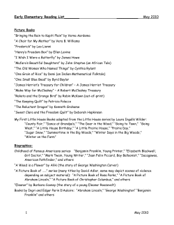 Early Elementary Reading List