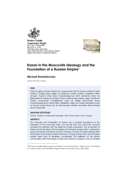 Kazan in the Muscovite Ideology and the Foundation of a Russian