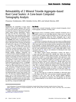 Retreatability of 2 Mineral Trioxide Aggregate