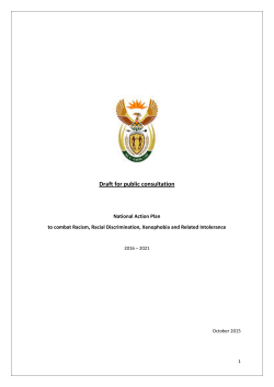 National Action Plan to combat Racism, Racial Discrimination
