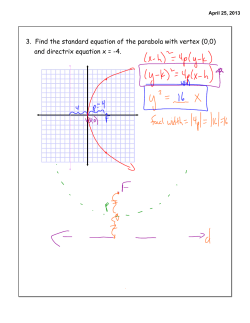 and directrix equation x = -4.