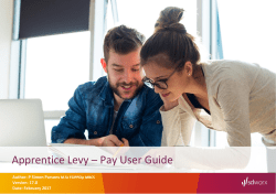 Apprentice Levy &ndash; Pay User Guide