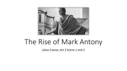 The Rise of Mark Antony