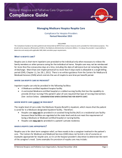 Managing Medicare Hospice Respite Care