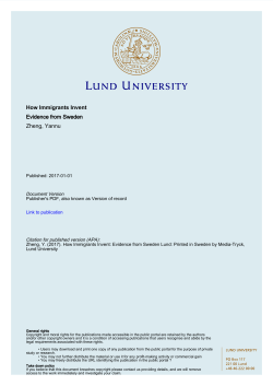 How immigrants invent: evidence from Sweden