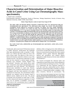 Characterization and Determination of Major Bioactive Acids in