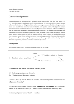 Context-linked grammar